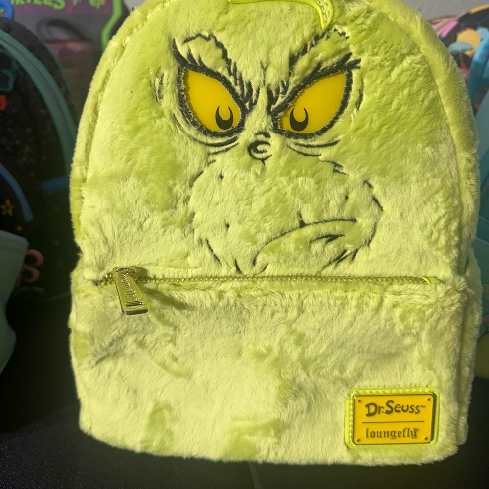 Dr. Seuss Loungefly Grinch Furry Backpack